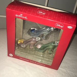 Disney princesses glass slippers ornaments